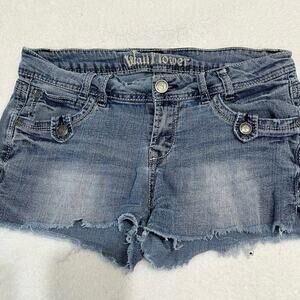 Wallflower junior Jean Shorts Distress Stretch Size 11